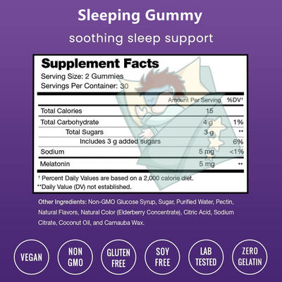 Sleep Vitamin Gummy Bear cho người lớn Cải thiện chất lượng giấc ngủ
