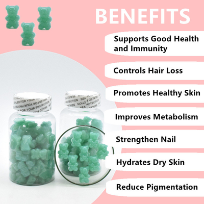 Sản phẩm chăm sóc sức khỏe Gummies Bear Biotin Vitamin bổ sung cho sự phát triển của tóc