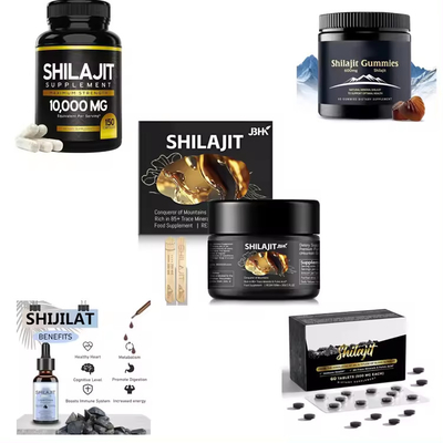 Các chất bổ sung thực phẩm OEM nhãn riêng Shilajit nhựa tinh khiết Himalayan Shilajit Fulvic Acid