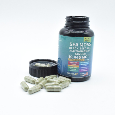Cung cấp tinh khiết Himalayan Sea Moss viên nang để hỗ trợ năng lượng và bộ nhớ não