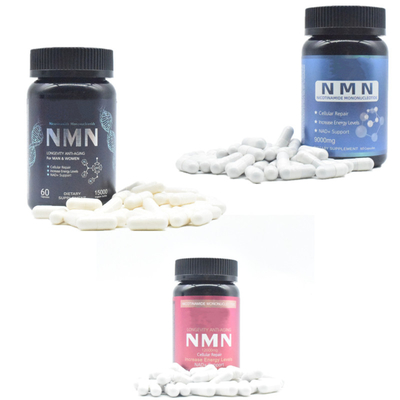 Tăng tuổi thọ Viên nang 600mg Nmn nguyên chất Bổ sung Năng lượng