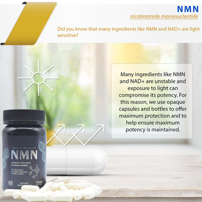 Tăng tuổi thọ Viên nang 600mg Nmn nguyên chất Bổ sung Năng lượng