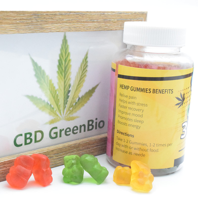 Cao cấp CBD Kẹo dẻo Worms giúp phục hồi nhanh hơn Vòng Kẹo dẻo Omega 3 CBD