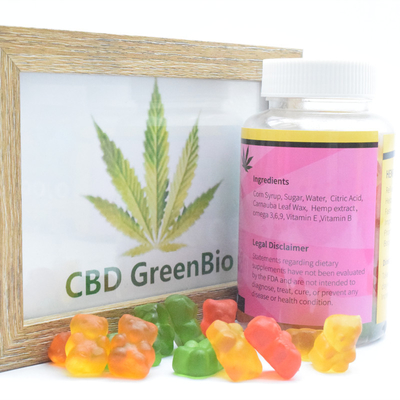 Chiết xuất cây gai dầu CBD Kẹo cao su gây đau nhức khi ngủ Giải phóng căng thẳng 220g mỗi chai CBD Kẹo cao su Kẹo cao su