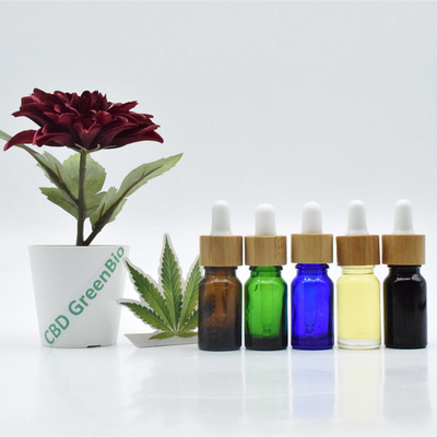 Sativa Leaf Flower CBD Cồn dầu kiểm soát cơn đau 10ml 20ml Chai thủy tinh nhỏ giọt đen Dầu CBD