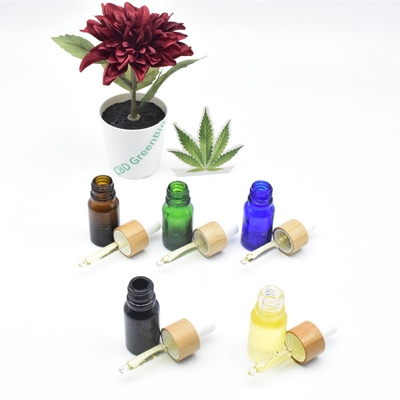 Sativa Leaf Flower CBD Cồn dầu kiểm soát cơn đau 10ml 20ml Chai thủy tinh nhỏ giọt đen Dầu CBD