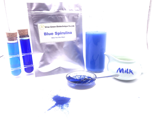 Chất tạo màu thực phẩm tự nhiên ISO tinh khiết Bột tảo Spirulina xanh Phycocyanin Giá trị E18