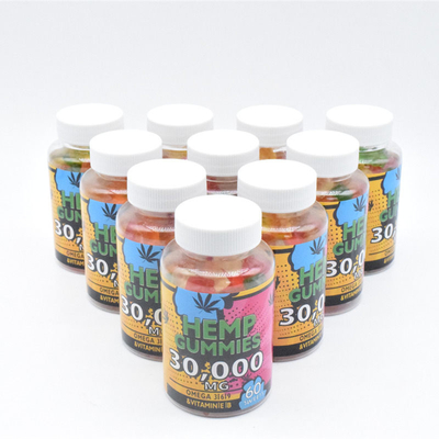 GMP  CBD Kẹo dẻo 25mg giải phóng cơn đau Thực phẩm cấp 60 kẹo cao su mỗi chai