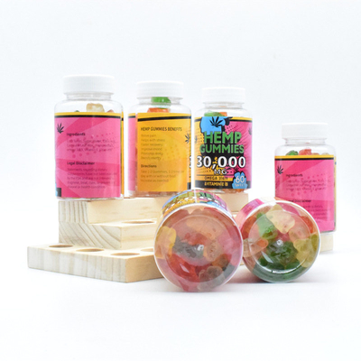 GMP  CBD Kẹo dẻo 25mg giải phóng cơn đau Thực phẩm cấp 60 kẹo cao su mỗi chai
