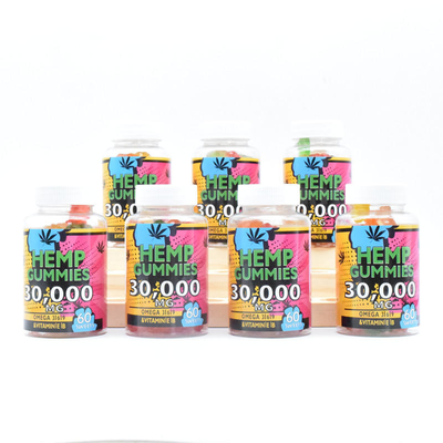 GMP  CBD Kẹo dẻo 25mg giải phóng cơn đau Thực phẩm cấp 60 kẹo cao su mỗi chai